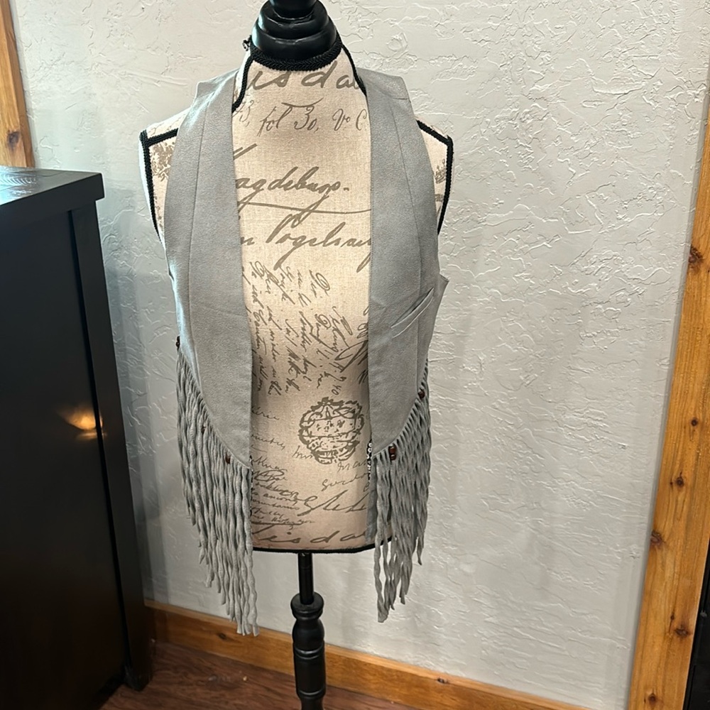EUC billabong “faux suede” vest